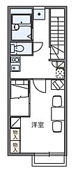 レオパレスボヌール 1Kの間取図画像