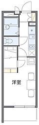 レオパレスA&K高松 1Kの間取図画像