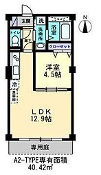 プランドールES 1LDKの間取図画像