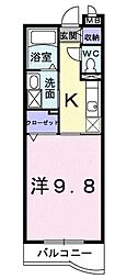サンロイヤルガーデンC棟 1Kの間取図画像