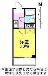 アベイユ福岡町パート1 1Kの間取図画像