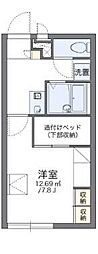 レオパレスステラ三條 1Kの間取図画像