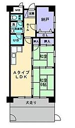 マイハウス屋島 2SLDKの間取図画像