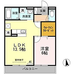 リアージュ 1LDKの間取図画像