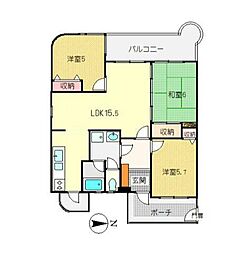 GROWRAINBOW 3LDKの間取図画像