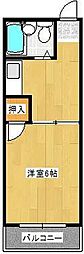 コート錦町 1Kの間取図画像