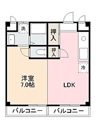 シャンボール志度学園前1 1LDKの間取図画像