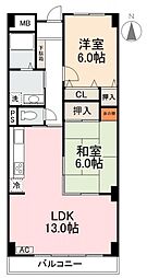 ロイヤルガーデン桜町 2LDKの間取図画像