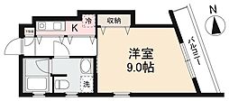 メゾンベール栗林 1Kの間取図画像