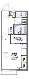 レオパレスSCOURT 1Kの間取図画像