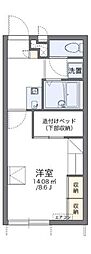 レオパレスSCOURT 1Kの間取図画像