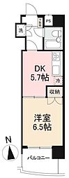ダイアパレス栗林公園駅前 1DKの間取図画像