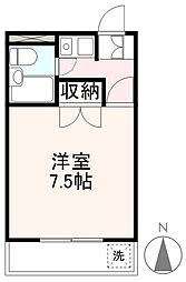 オーレックス扇町 4階1Kの間取り