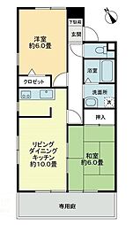 タートルハイツA 2LDKの間取図画像