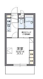 レオパレス川添2 1Kの間取図画像