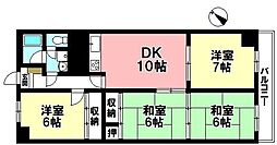 パレス瀬戸 4DKの間取り