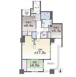 グランドメゾン古城公園　404 3LDKのリビング/ダイニング