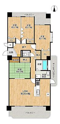 間取り シンセアーマンションピュア小峯 3階/-