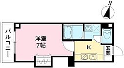 みおつくし城北 1階1Kの間取り