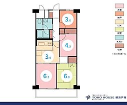 恒陽戸塚マンション 3SDKの間取り