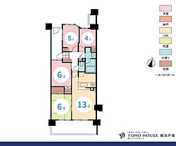 ナイスアーバンスクエア洋光台 4LDKの間取り