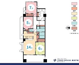 レクセルマンション茅ヶ崎 3LDKの間取図画像