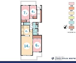 ライネスハイム富岡 3LDKの間取図画像