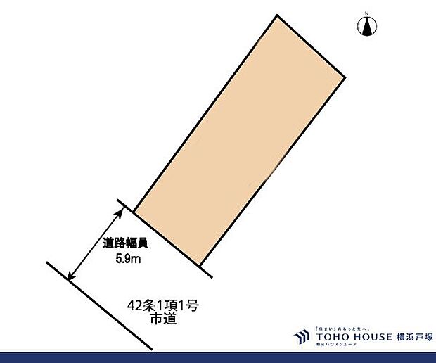 土地価格2180万円、土地面積86.54m2 区画図