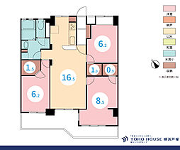 野庭団地604-1号棟 3LDKの間取図画像