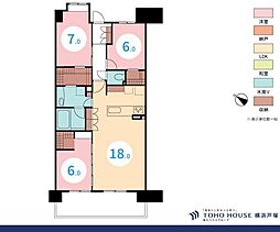 ラムーナ横浜戸塚フォレストリッジA棟 3LDKの間取図画像
