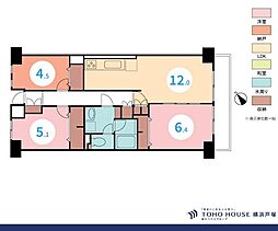 藤和西横浜ハイタウン 2SLDKの間取図画像
