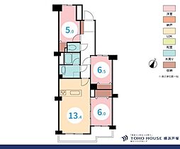 コスモ上大岡アークタワーズ伍番館 3LDKの間取図画像