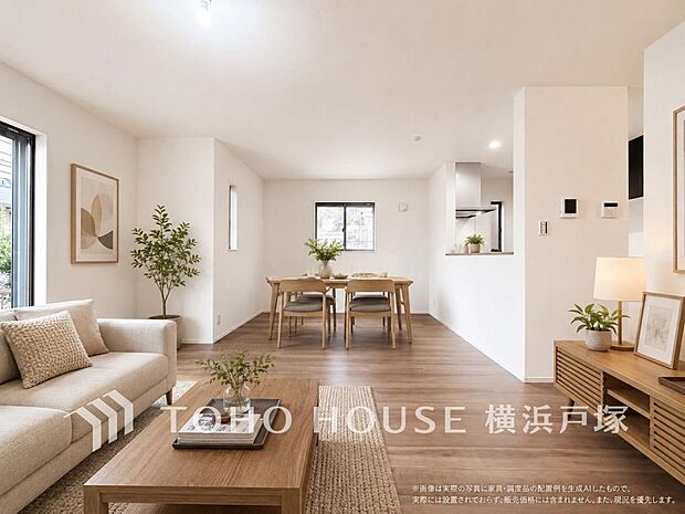 【Living room】リビングも広く設け、訪れる人々を暖かく迎えてくれます。
