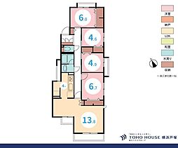 藤和ライブタウン相模原4号棟 4LDKの間取図画像