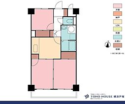ダイアパレス戸塚 3DKの間取図画像