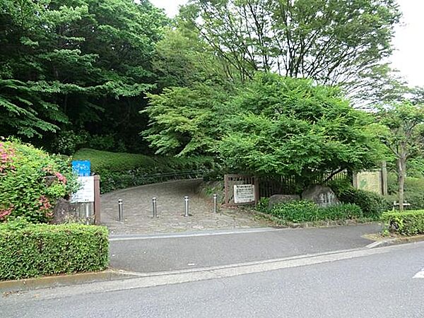 大庭城址公園まで約650m。戦国時代の大庭城跡を整備した歴史公園です。広大な芝生広場や四季折々の花が楽しめ、ハイキングやピクニックに最適です。