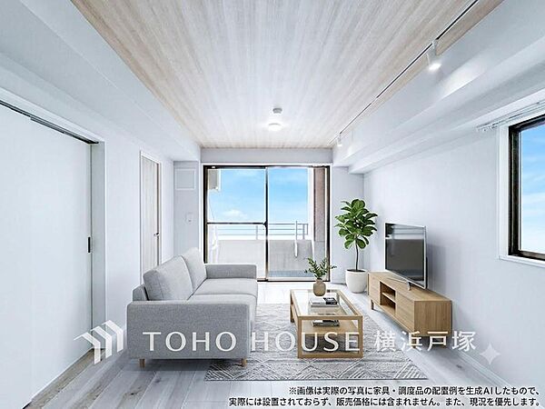 【Living room】光と風が溢れる開放的なリビングダイニングには自然と家族みんなが集まってきます。明るく穏やかな空気の中で飲んだり、食べたり、笑ったり。