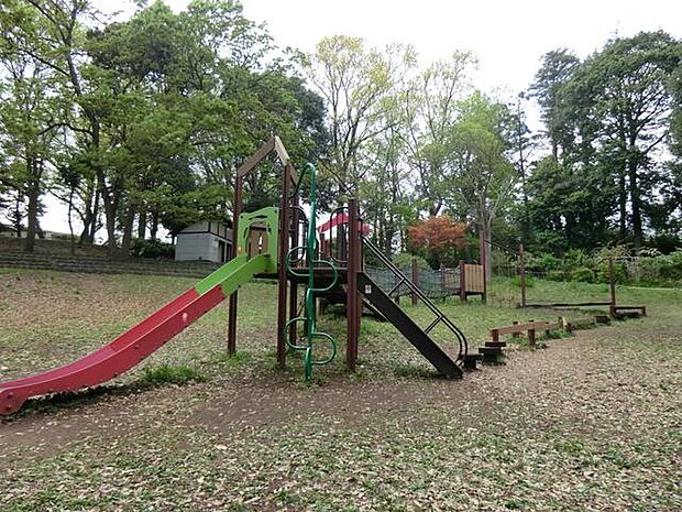 今宿東公園(1500m)ふるさと尾根道緑道に隣接した広大な緑地を利用した公園。自然林が最大限に残され、その中に散策路や各施設が配置されています。