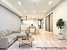 リビング/ダイニング：「Living room」ご家族やお客様との時間など、多くの時を刻む空間。何気なく過ぎる時でさえも上質なひと時となる快適な空間を目指して。