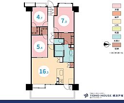 ポートヴィラージュ浦賀A棟 3LDKの間取図画像