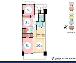 ヒルクレスト西横浜 3LDKの間取図画像