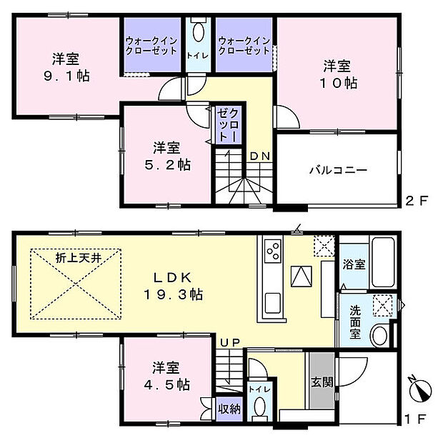 1号棟にはリビングイン階段を採用。家族との会話も弾みます