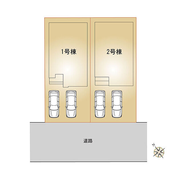 駐車場は2台分確保(車種による)