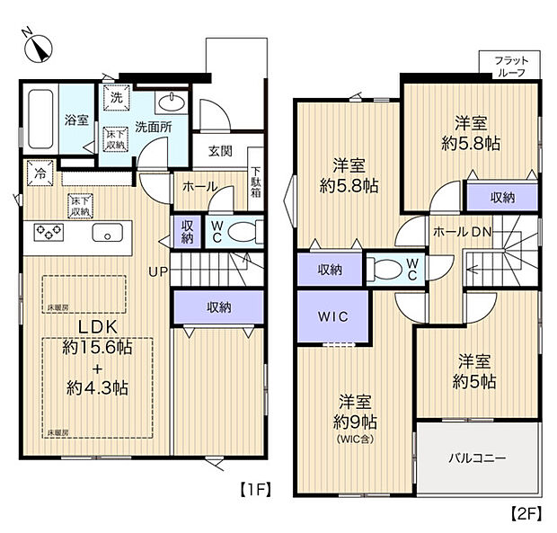 家事動線を意識した水まわりが集中した間取り♪