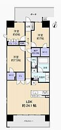レーベン千葉ニュータウン中央ザプレミアム 3LDKの間取図画像