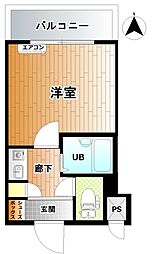 淡路ハイツ 1Kの間取図画像