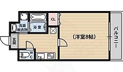 京都市営烏丸線 九条駅 徒歩9分の賃貸マンション 3階1Kの間取り
