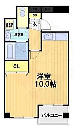 阪急京都本線 西京極駅 徒歩4分の賃貸マンション 5階ワンルームの間取り