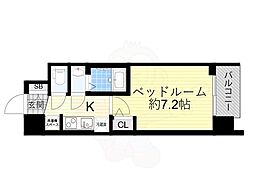京都市上京区革堂前之町マンション 1Kの間取図画像