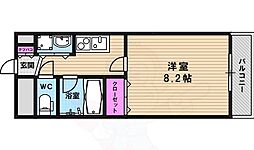 JR東海道・山陽本線 西大路駅 徒歩3分の賃貸マンション 3階1Kの間取り